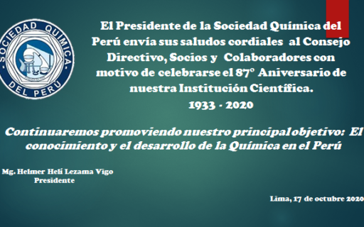 87º Aniversario Sociedad Química del Perú
