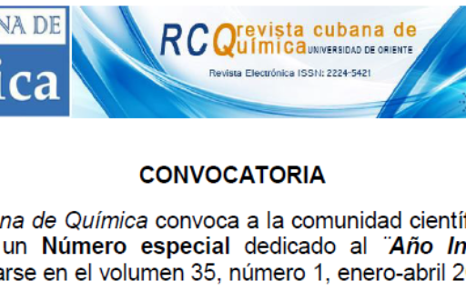 CONVOCATORIA «Revista Cubana de Química «