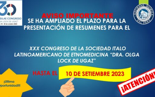 Ampliacion plazo presentacion de resumenes Congreso de Química 2023