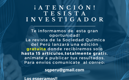 Recepción de artículos gratuitos ¡hasta el 15 de Octubre!